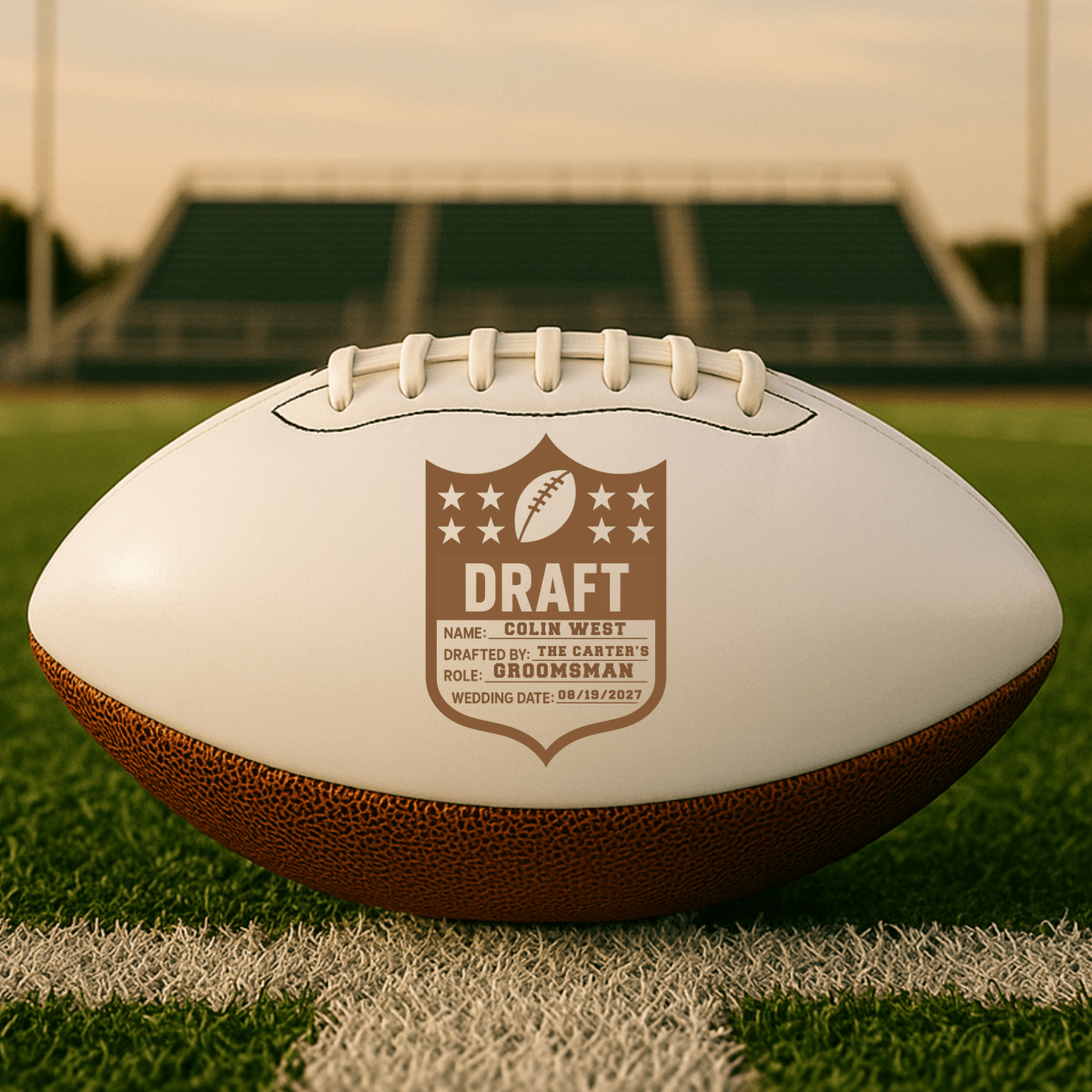 Hall of Fame Personalized Football - Sports Groomsmen Gifts - GroomsDay