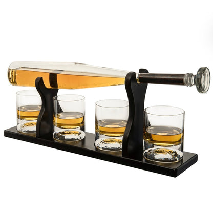 Personalized Baseball Bat Decanter Set - Baseball - GroomsDay