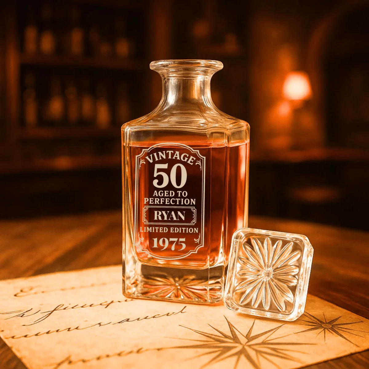 50th Birthday Decanter - Birthday - GroomsDay