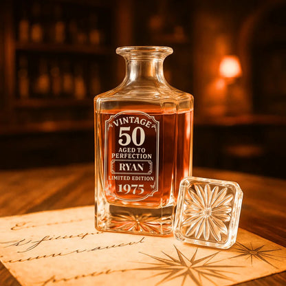 50th Birthday Decanter - Birthday - GroomsDay