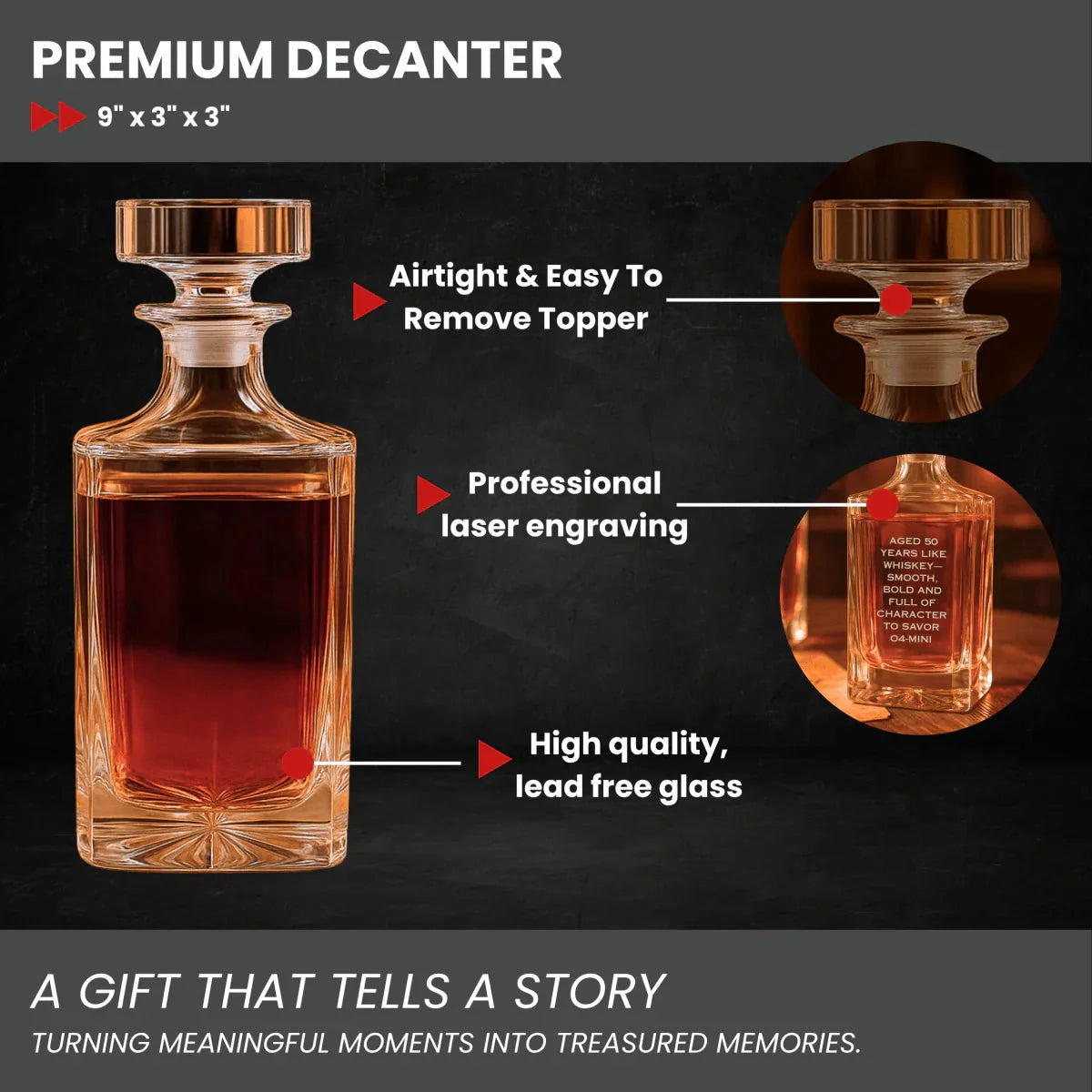 50th Birthday Decanter - Birthday - GroomsDay