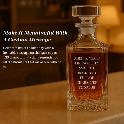 50th Birthday Decanter - Birthday - GroomsDay