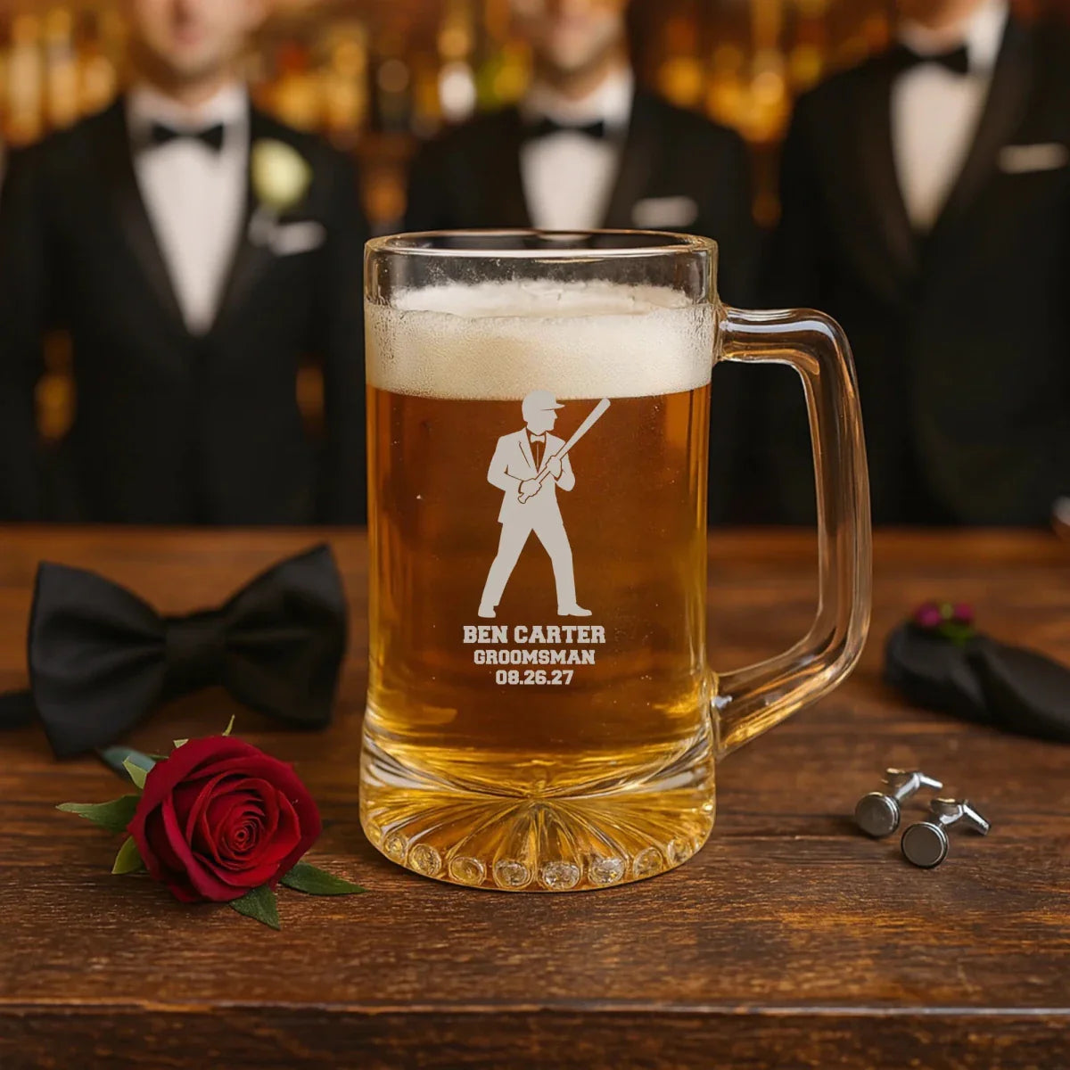 Pinch Hitter Groomsmen Mug - Drinking Glass - GroomsDay