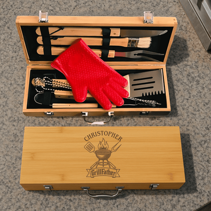 GrillFather Grilling Tools Gift Set - Fathers Day - GroomsDay