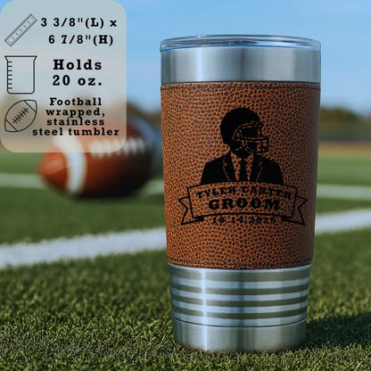 Grooms Crew Football Tumbler - Football - GroomsDay