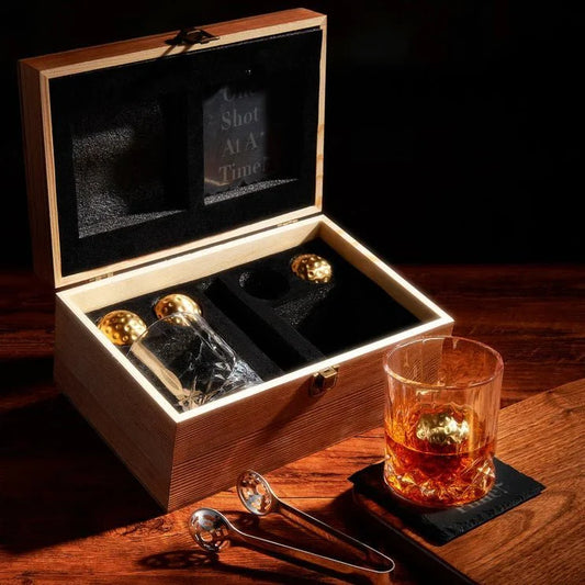 Average Golfer Whiskey Gift Box - Golf Gift Set - GroomsDay