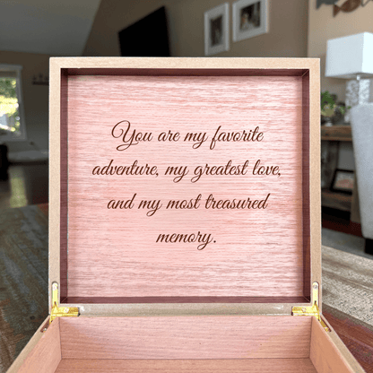Personalized Men's Wooden Keepsake Box - Gift Set - GroomsDay