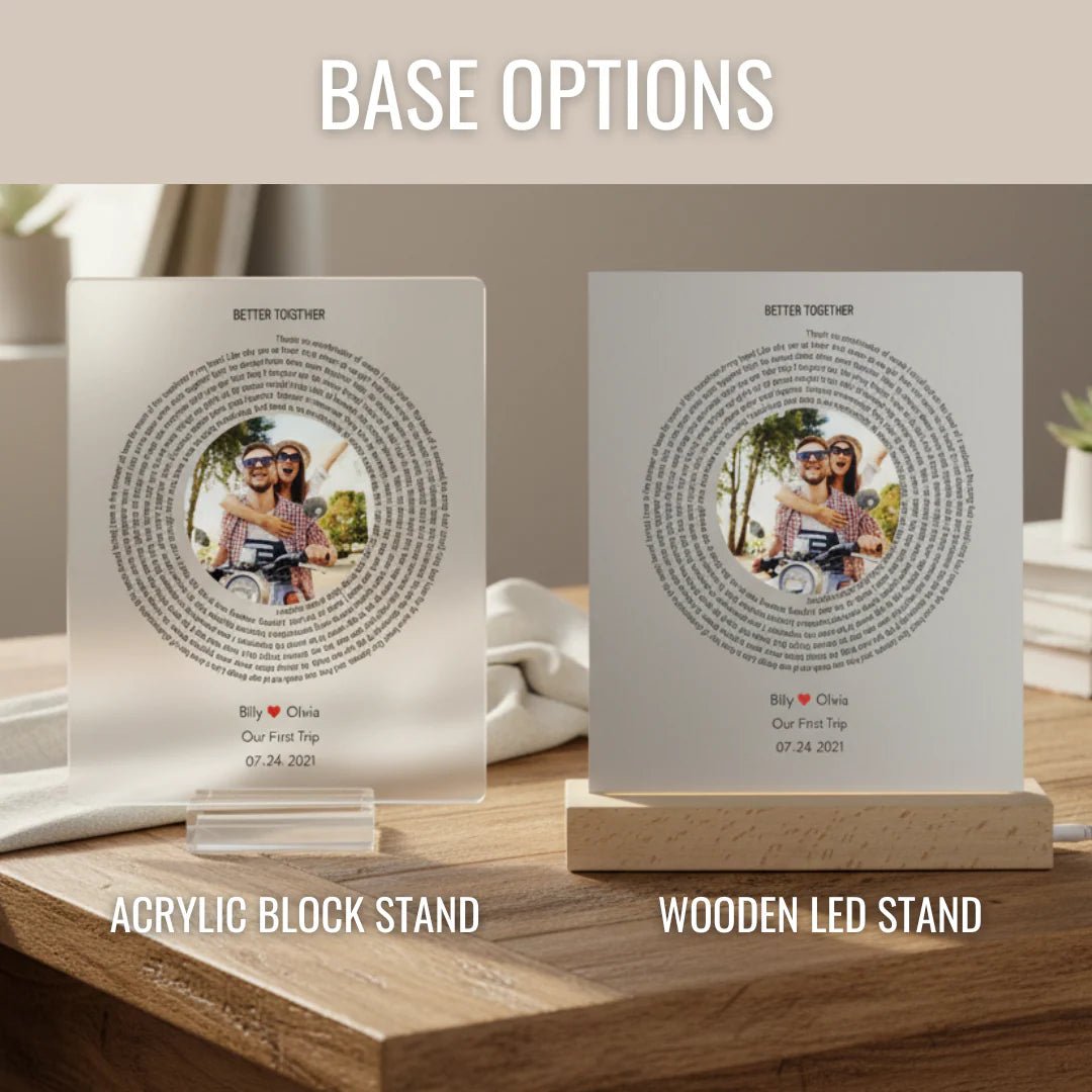 Personalized Love Song Plaque - Anniversary - GroomsDay