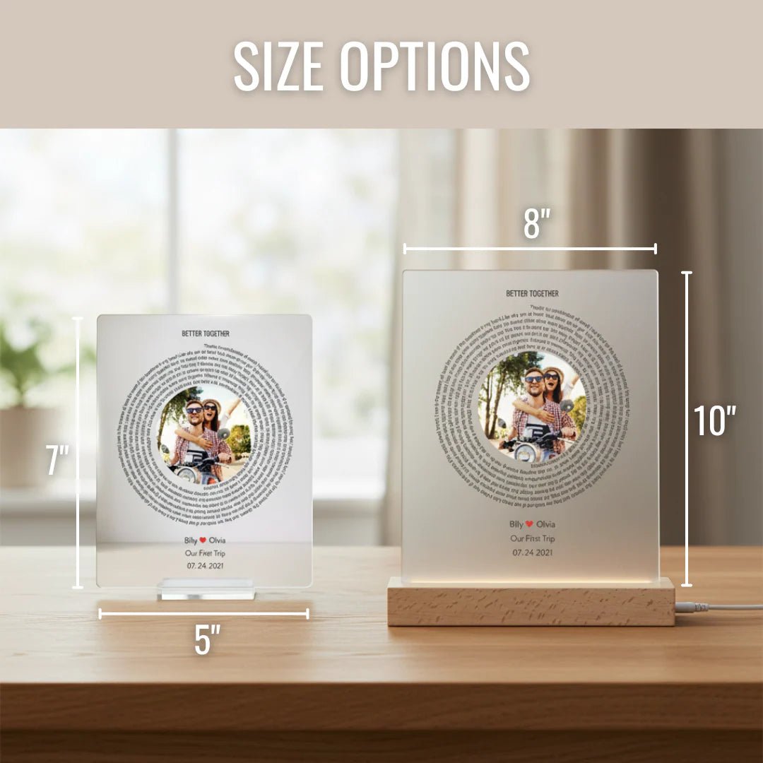 Personalized Love Song Plaque - Anniversary - GroomsDay