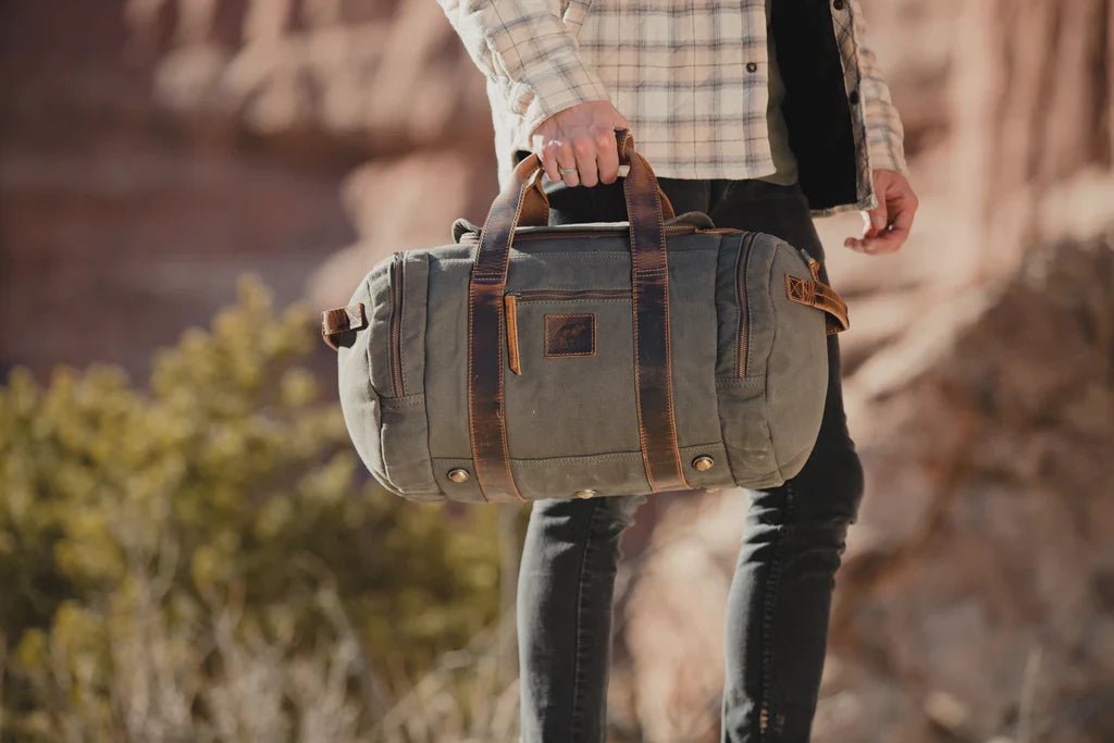 Rugged Personalized Excursion Canvas Duffle Bag