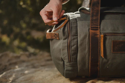 Rugged Personalized Excursion Canvas Duffle Bag