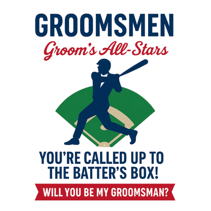 Batter Up Groomsmen Proposal Cards - Groomsmen Proposal - GroomsDay
