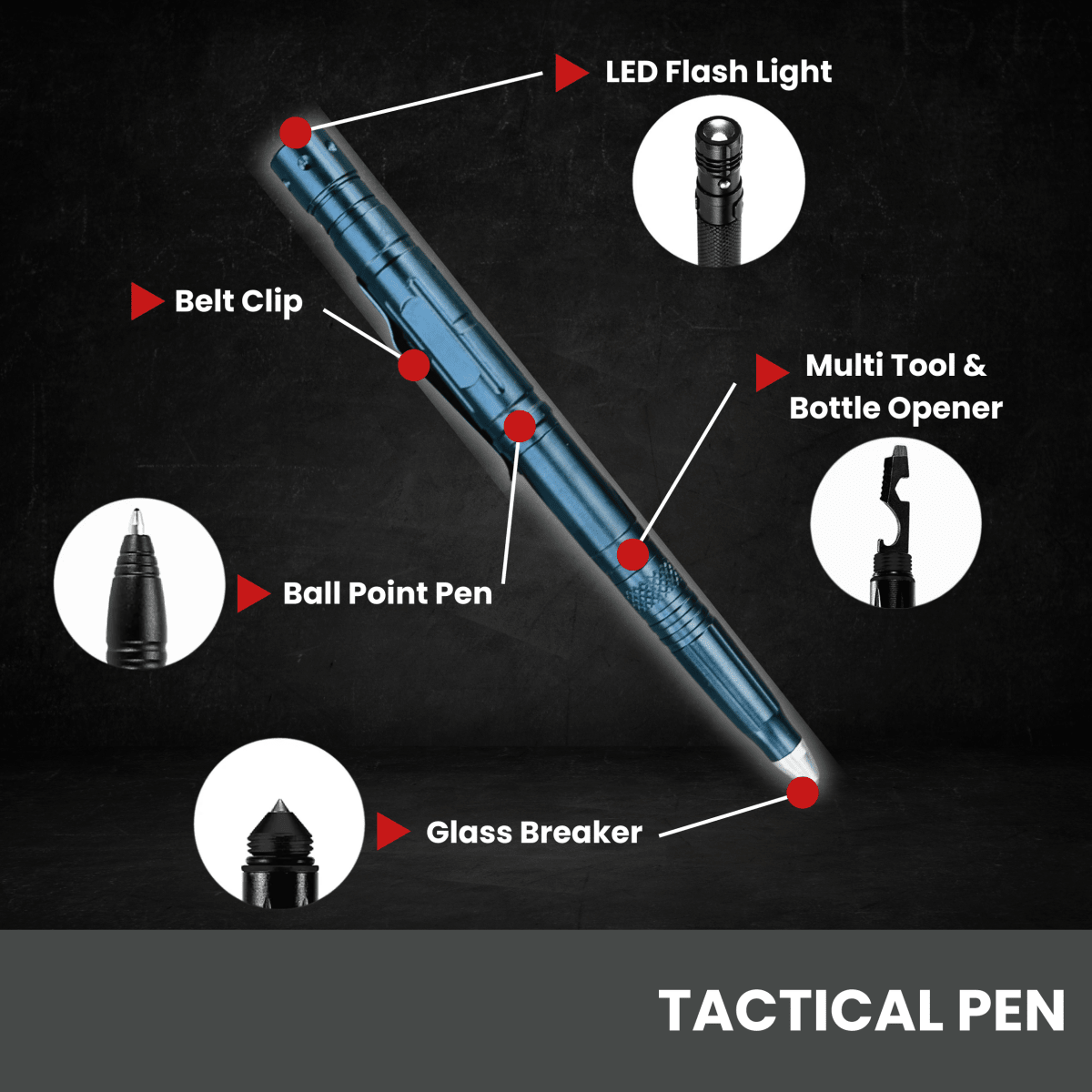 Personalized Multitool Tactical Pen - Pen - GroomsDay