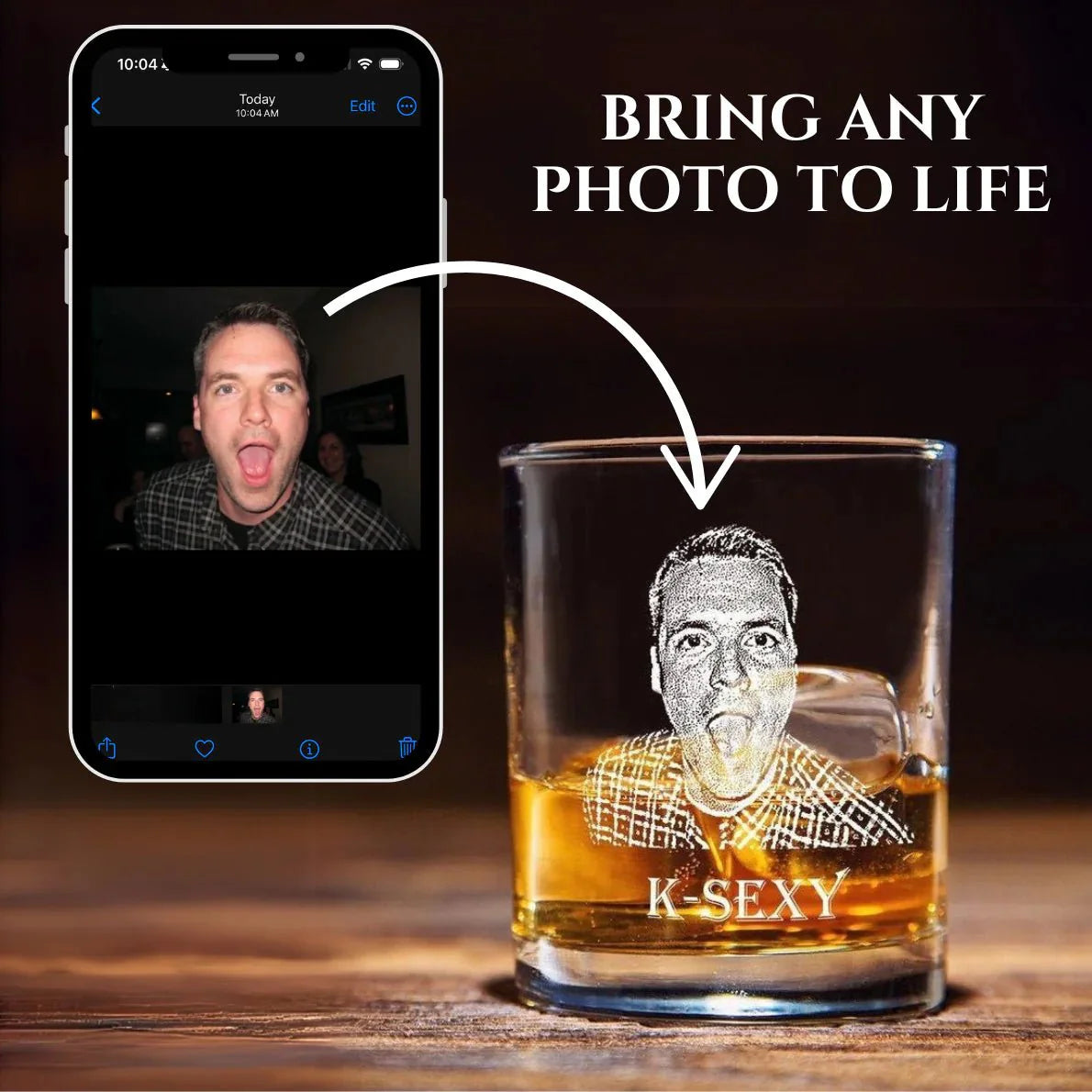 Low Ball Looker - Whiskey Glass - GroomsDay