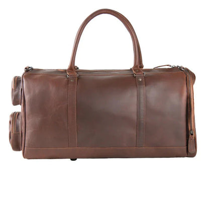 Monogrammed Luxury Leather Duffle Bag - Duffel Bags - GroomsDay