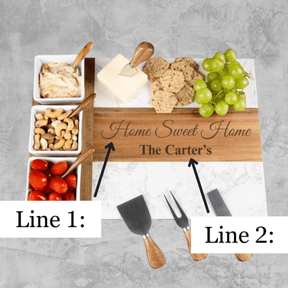 Personalized Marble Serving Board - GroomsDay
