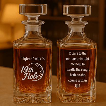 Unique Personalized The 19th Hole Reserve Decanter Customized Retirement Gifts for Men