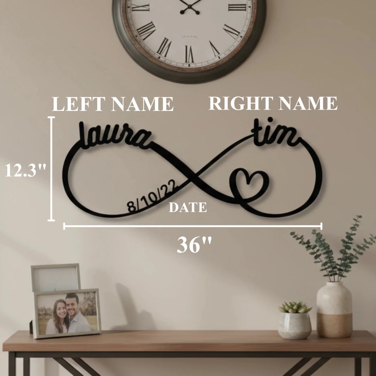 Personalized Infinity Anniversary Sign - Anniversary - GroomsDay