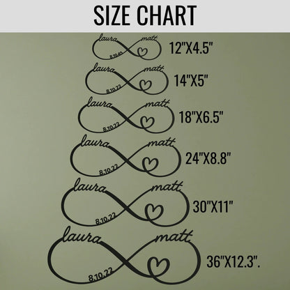 Personalized Infinity Anniversary Sign - Anniversary - GroomsDay