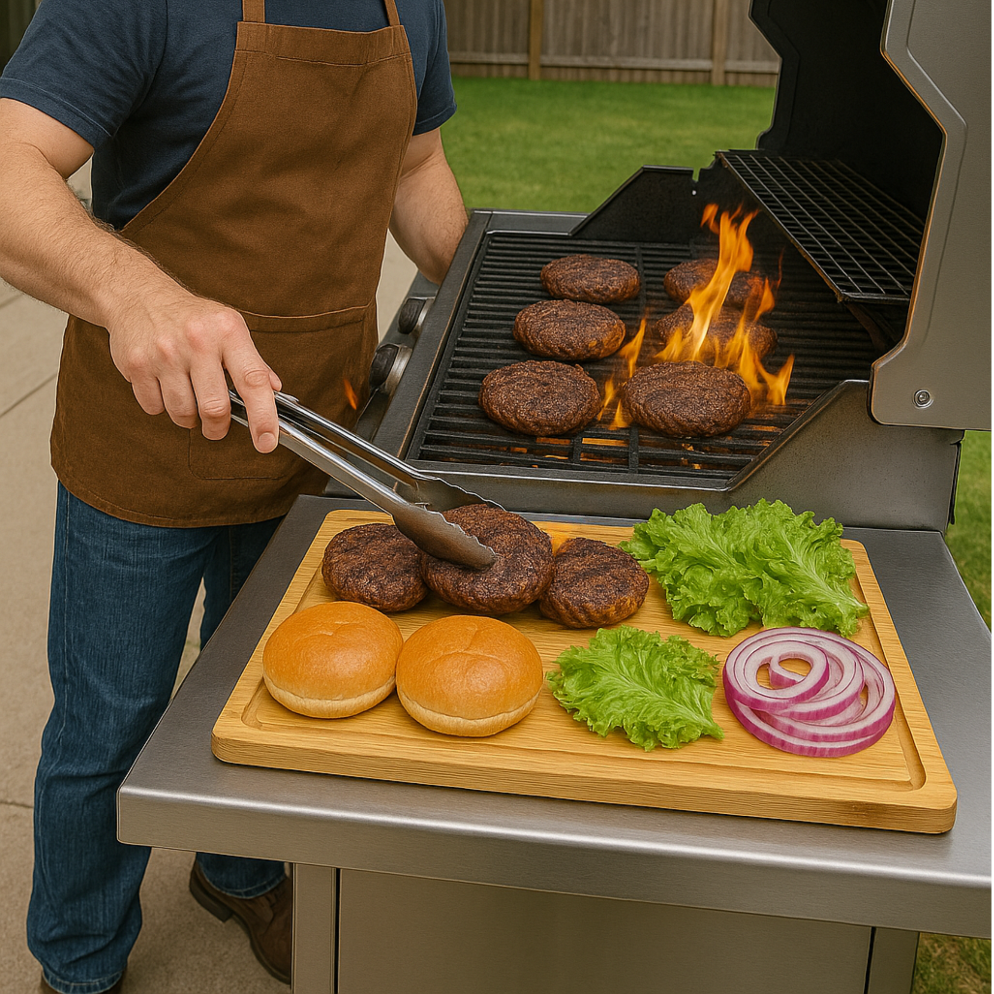 Personalized bamboo cutting board with “King of the Kitchen” engraving for Dad