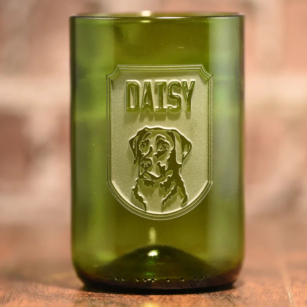 Dog Breed Green Cocktail Glass | 12 oz Custom Dog Wine Glass