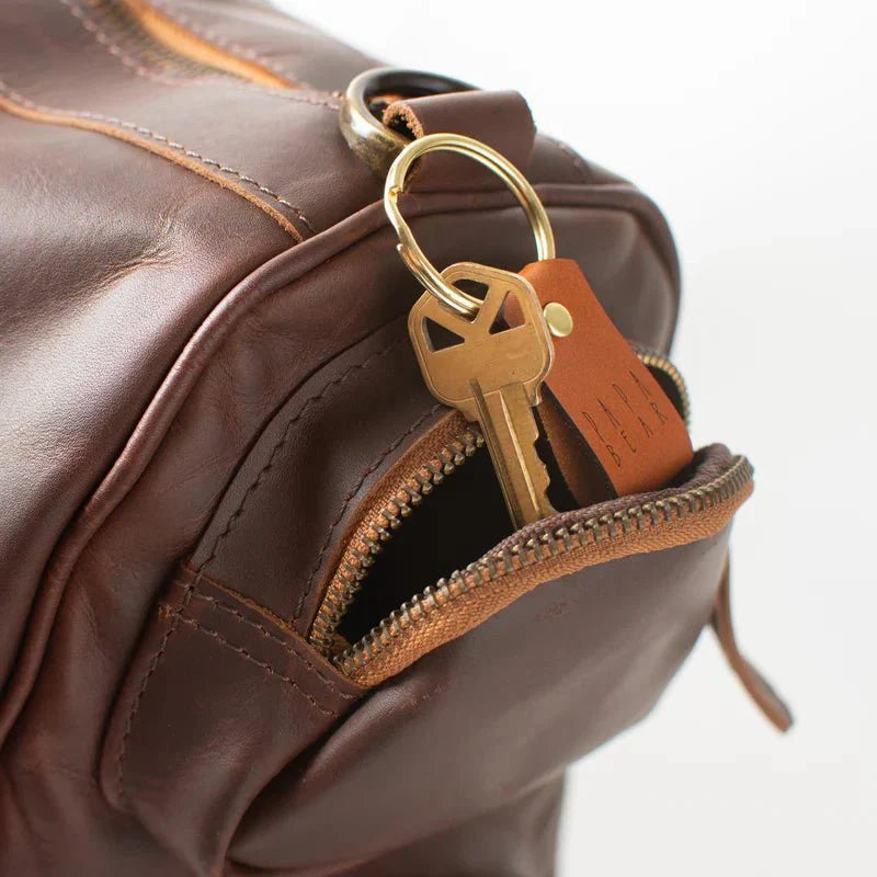 Monogrammed Luxury Leather Duffle Bag - Duffel Bags - GroomsDay