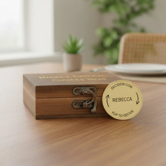 Custom Decision Coin for Couples - Anniversary - GroomsDay