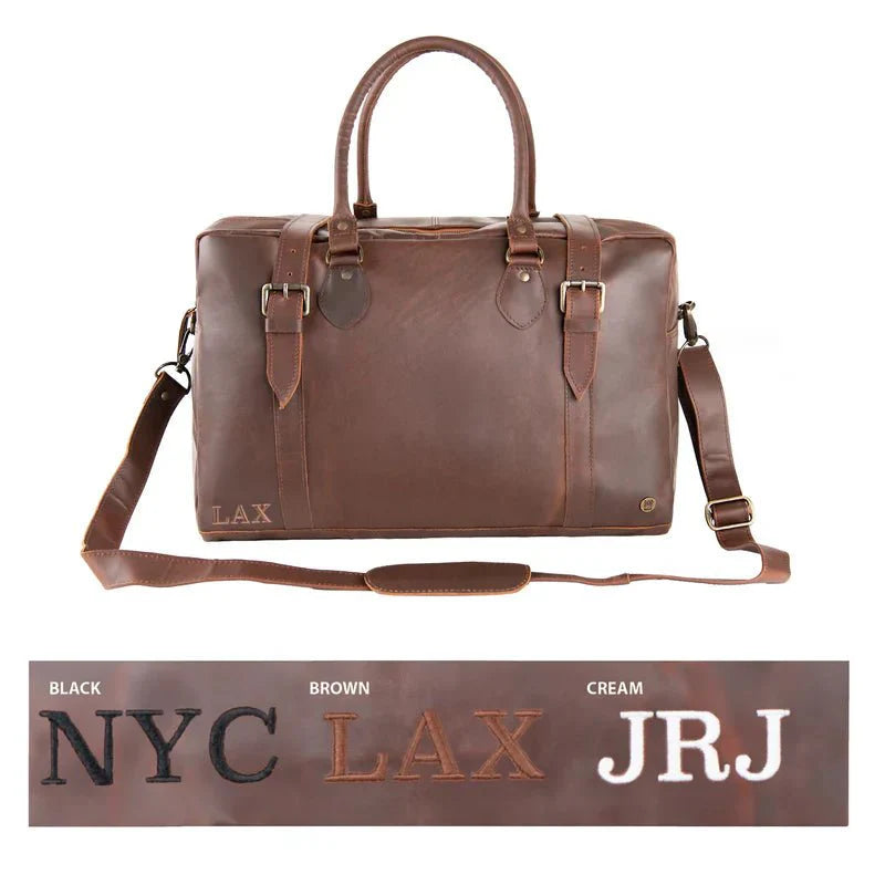 Custom Leather Duffle - Duffel Bags - GroomsDay