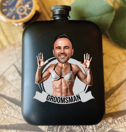 Groomsman Grins Flask