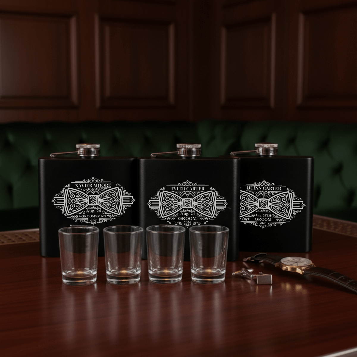 Speakeasy Groomsmen Flask - Groomsmen - GroomsDay