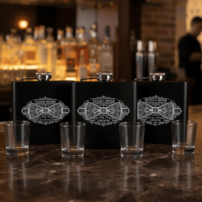 Speakeasy Groomsmen Flask - Groomsmen - GroomsDay