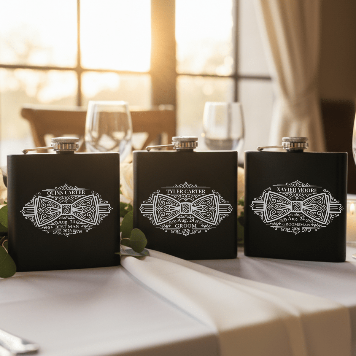 Speakeasy Groomsmen Flask - Groomsmen - GroomsDay