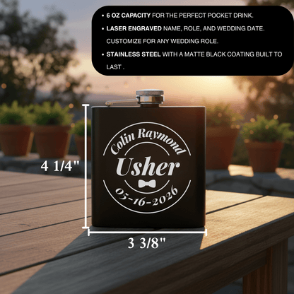 Fine Reserve Grooms Crew Flask - Custom Flasks - GroomsDay