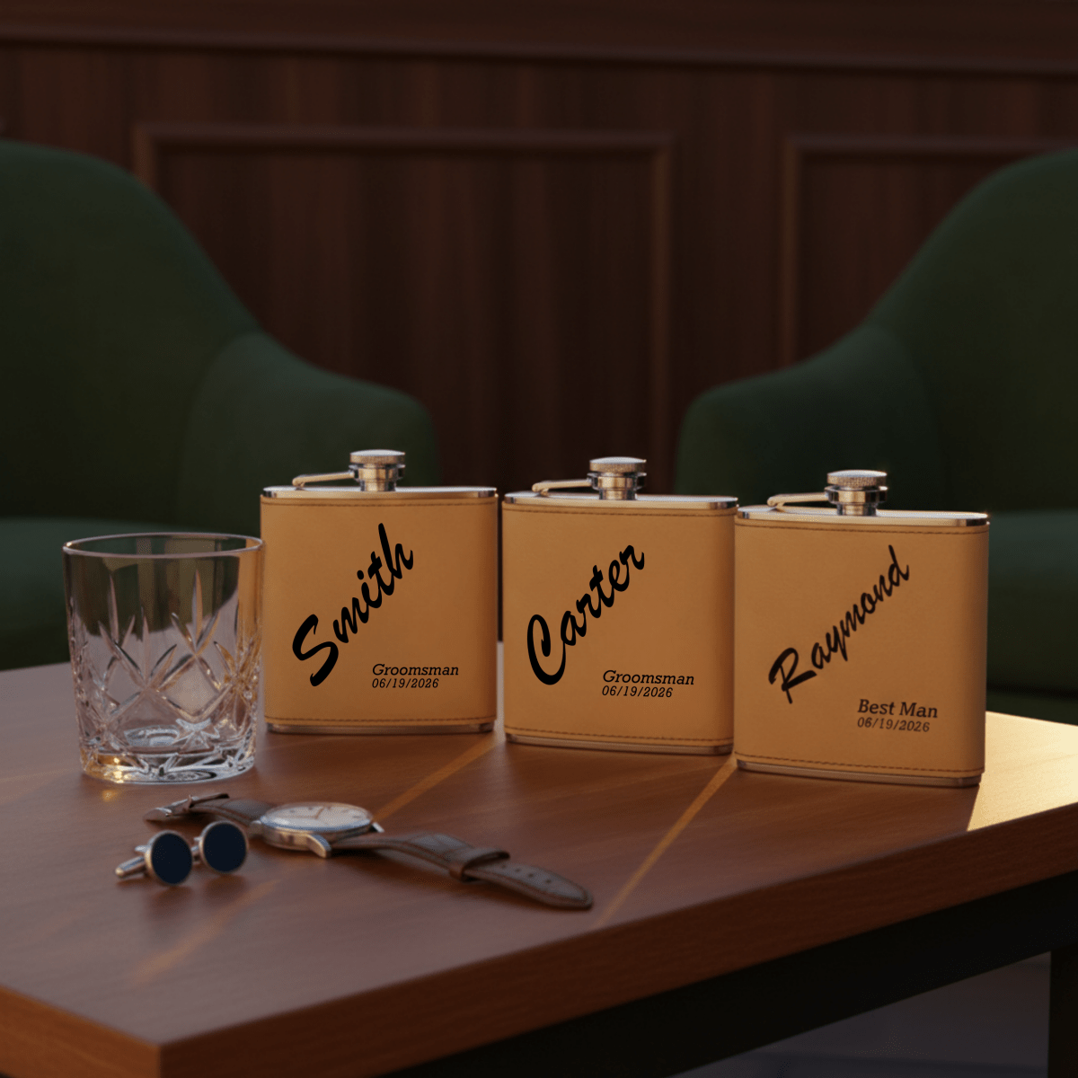 Trailblazer Groomsmen Flask - Groomsmen - GroomsDay