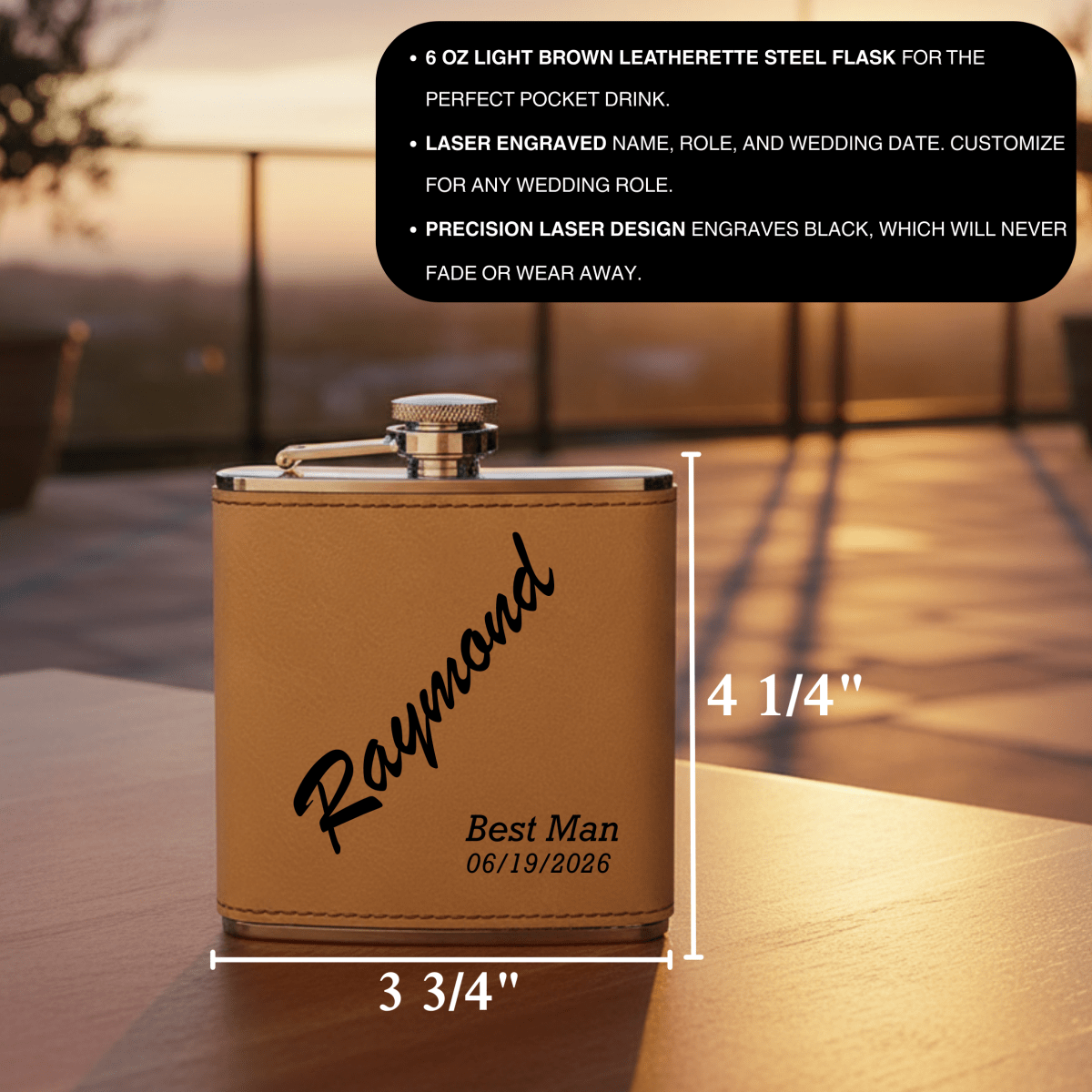 Trailblazer Groomsmen Flask - Groomsmen - GroomsDay