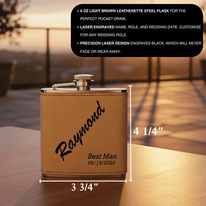 Trailblazer Groomsmen Flask - Groomsmen - GroomsDay