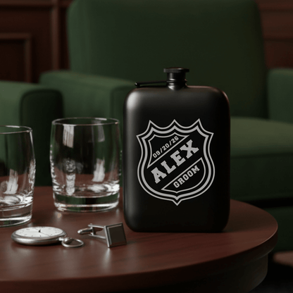 Power Play Groomsmen Flask - Groomsman Gifts - GroomsDay