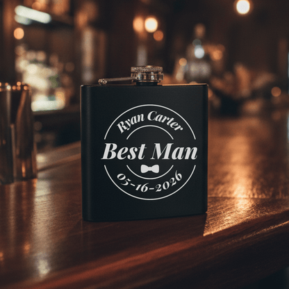 Fine Reserve Grooms Crew Flask - Custom Flasks - GroomsDay