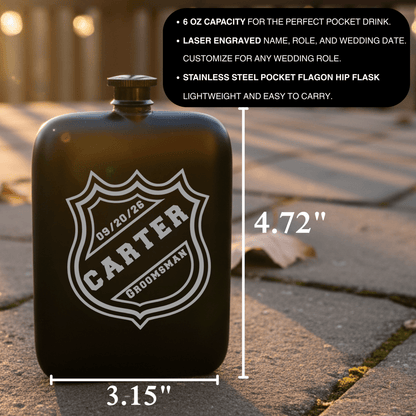 Power Play Groomsmen Flask - Groomsman Gifts - GroomsDay