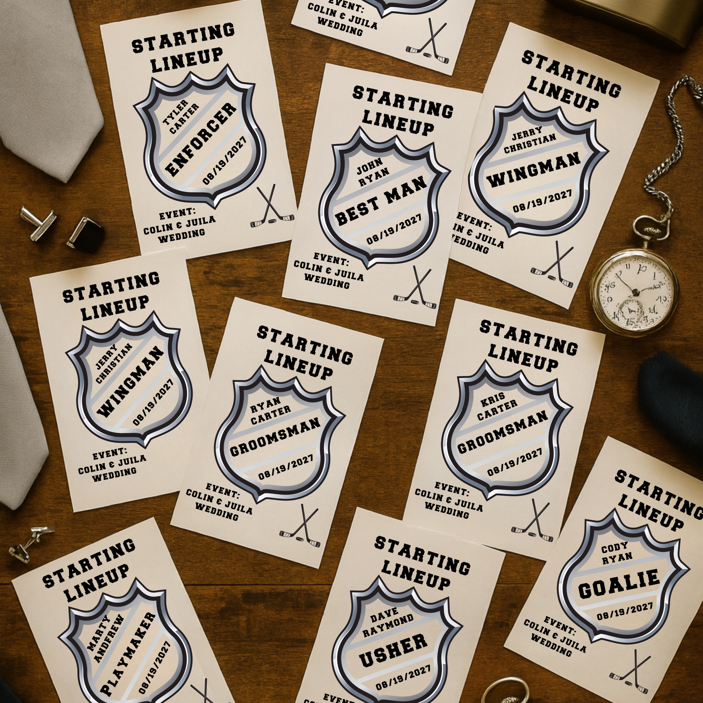 Hockey Groomsmen Proposal Set