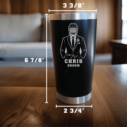 Hat Trick Groomsmen Tumbler - Sports Groomsmen Gifts - GroomsDay