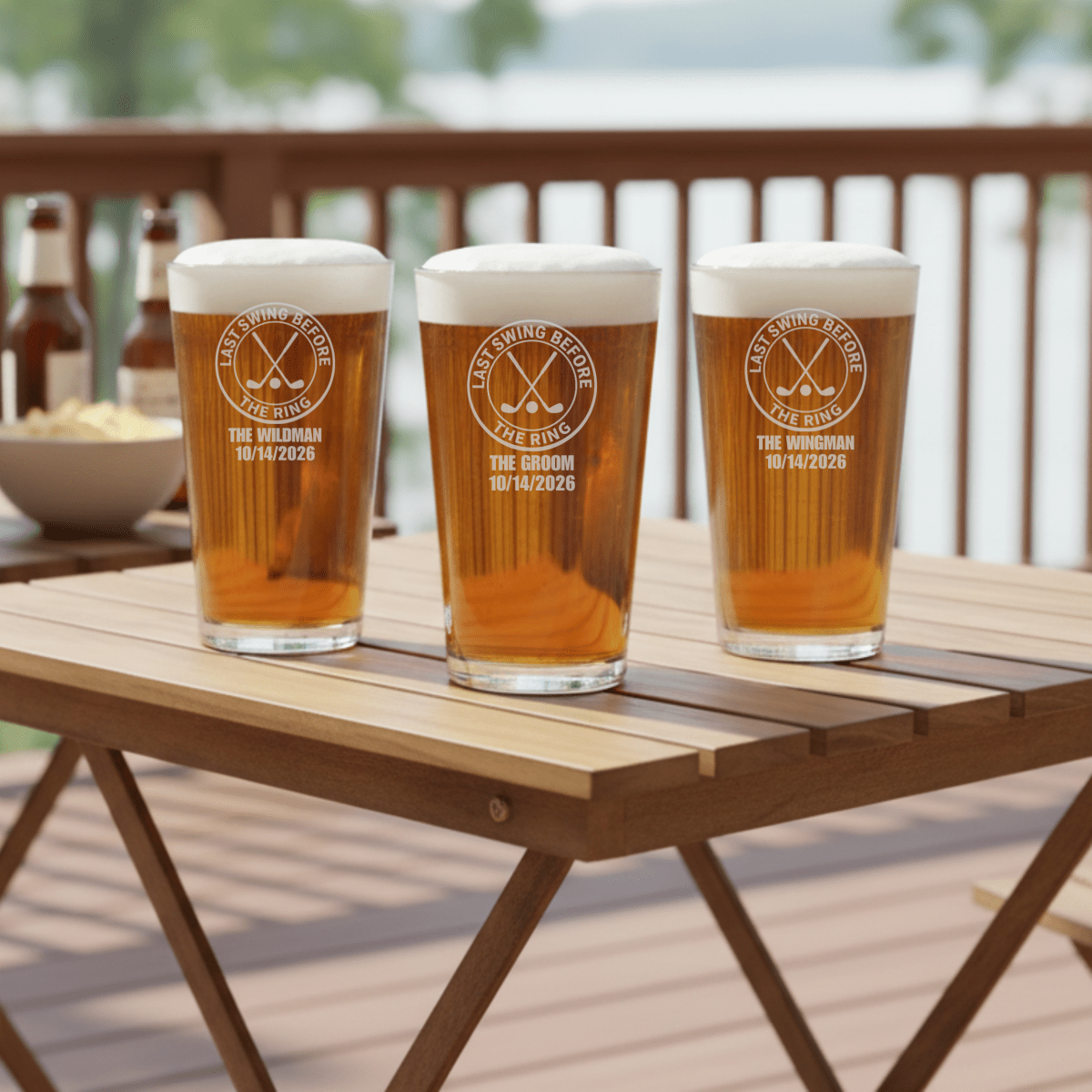 Last Swing Bachelor Pint Glass - Golf - GroomsDay