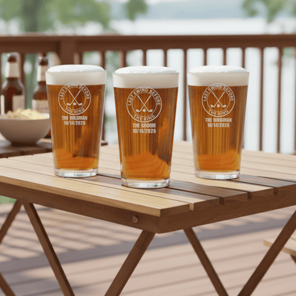 Last Swing Bachelor Pint Glass - Golf - GroomsDay