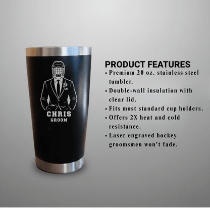 Hat Trick Groomsmen Tumbler - Sports Groomsmen Gifts - GroomsDay