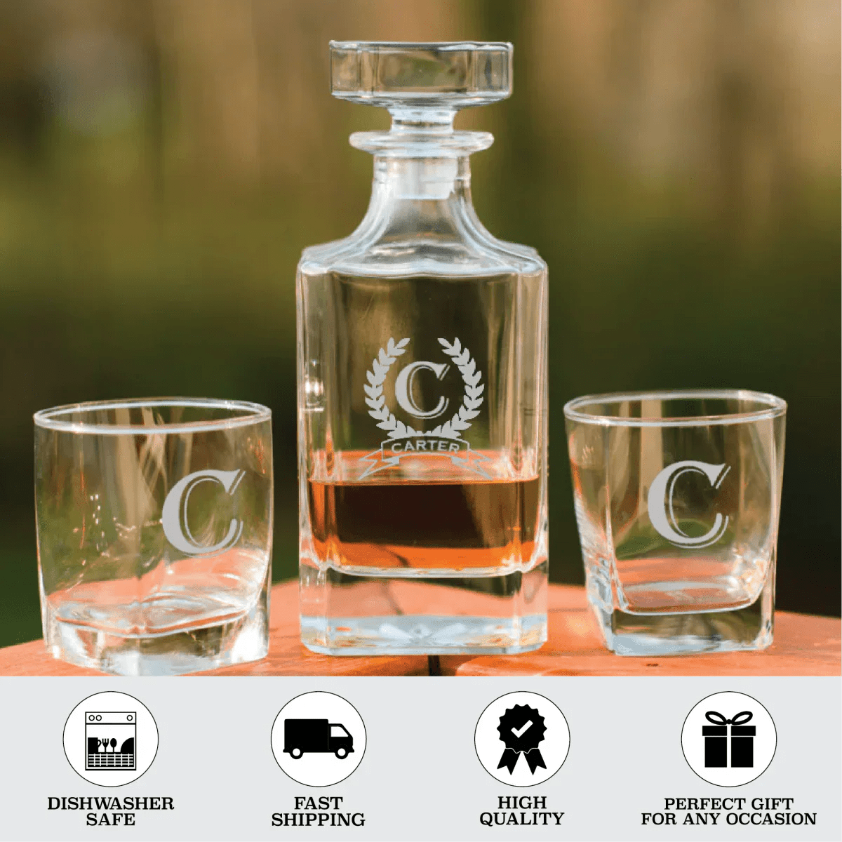 Quality Piece of Glass - Whiskey - GroomsDay
