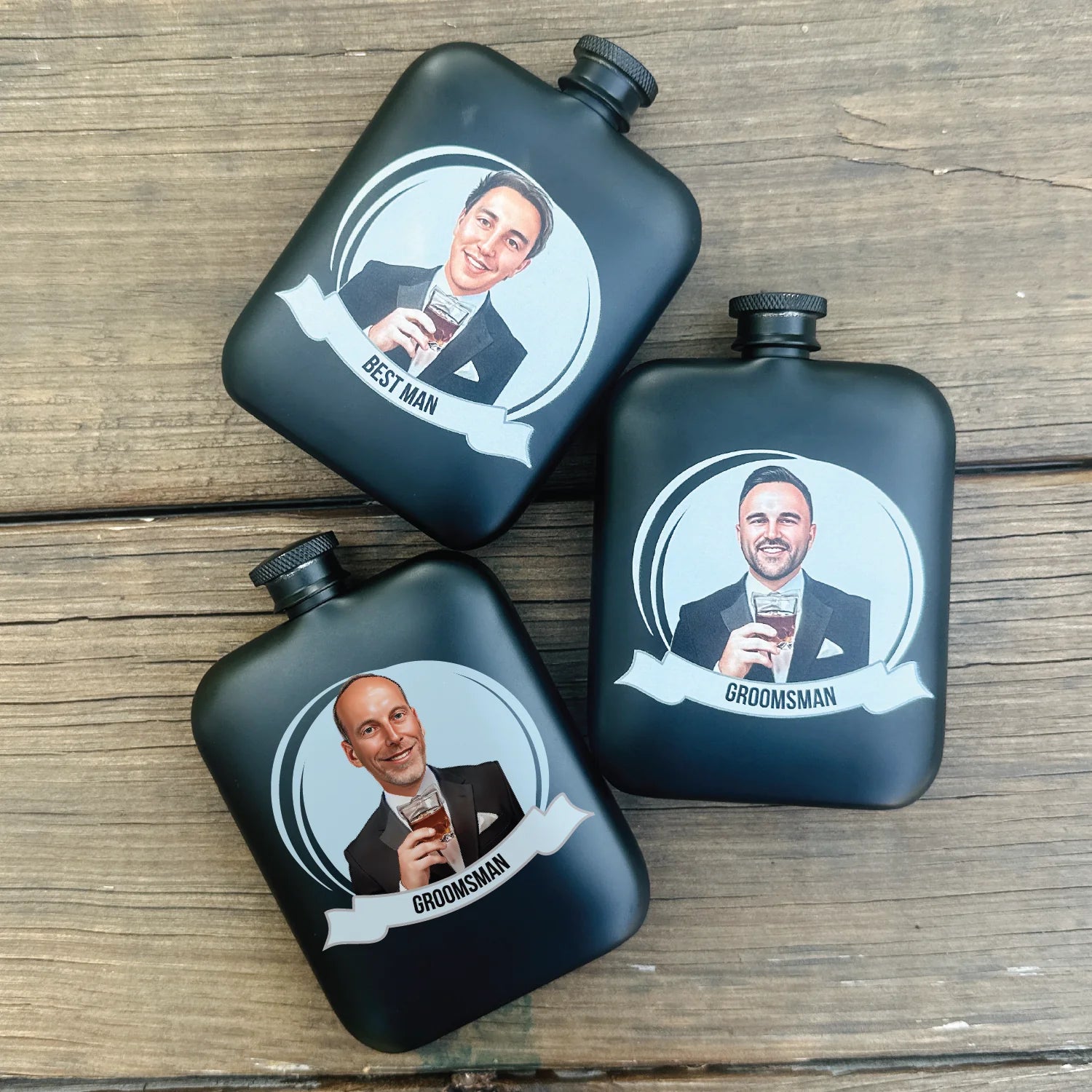 Groomsman Grins Flask