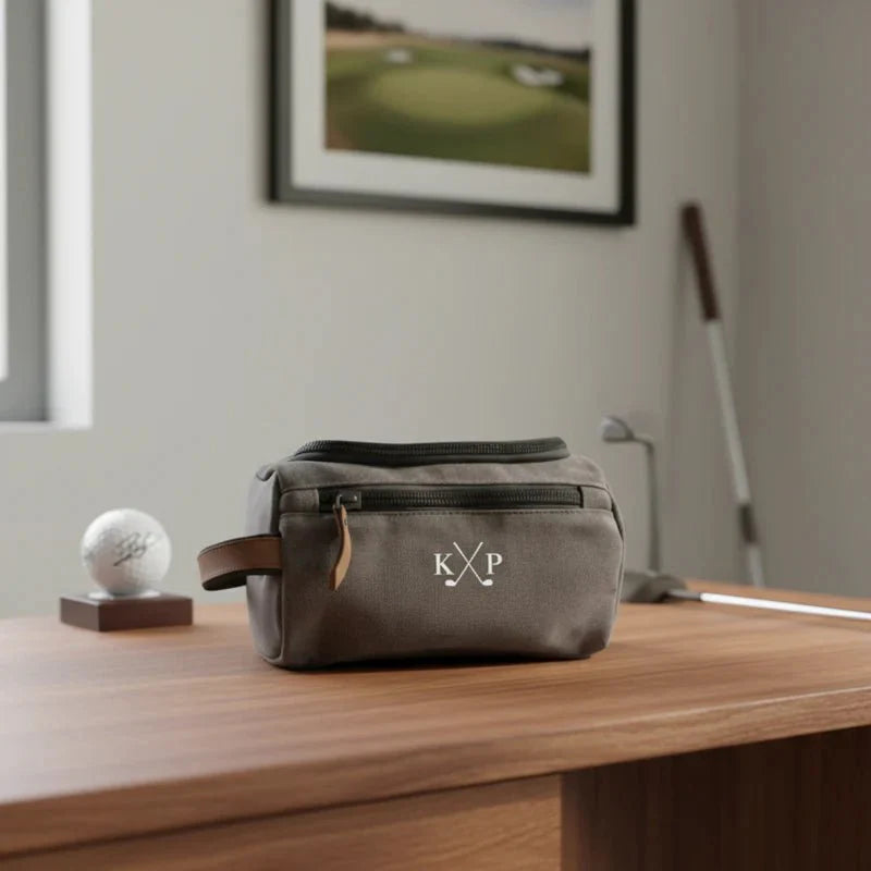 Crossed Golf Club Toiletry Bag - Golf - GroomsDay