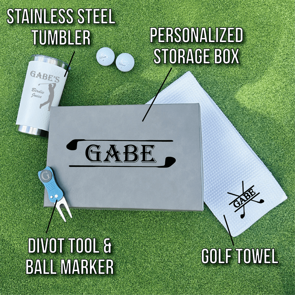Personalized Golf Gift Box Set - Golf - GroomsDay