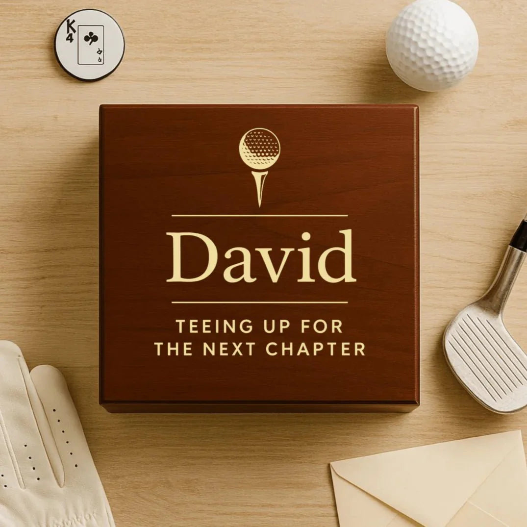 Golf Retirement Keepsake Box - Retirement - GroomsDay