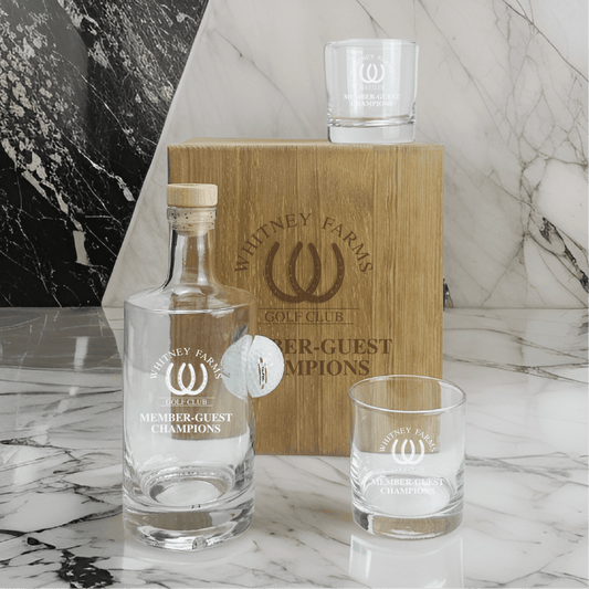 Custom Logo Golf Ball Decanter Set - Golf Outing - GroomsDay